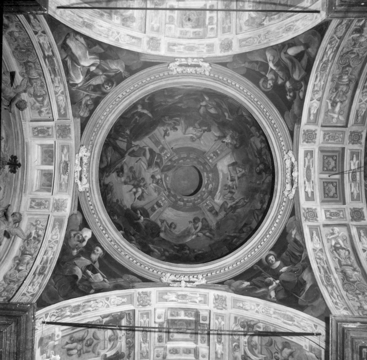 Cristo risorto appare alla madre e angeli con i simboli della passione - Parma
